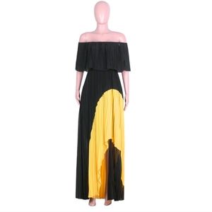 Ruffled Chiffon Maxi Dress